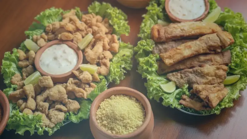 Porções servidas no restaurante do balneário